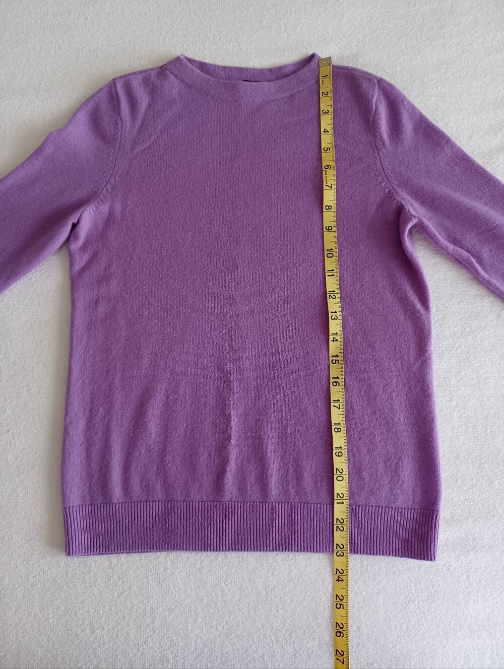Talbots Cashmere Purple Sweater, Size Mp - Picture 9 of 12